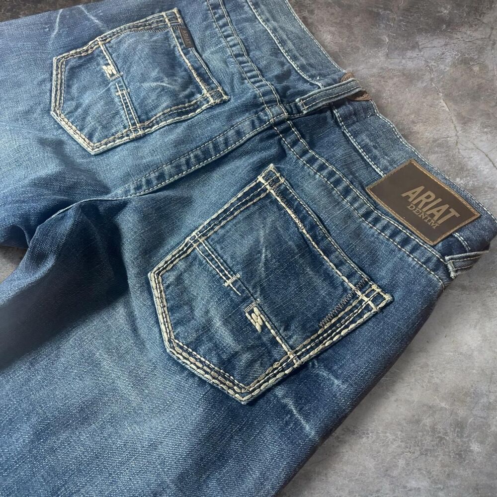 Ariat Men's Blue and Navy Jeans
